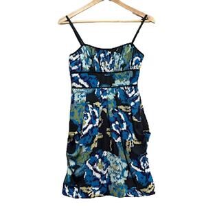 Johnny‎ Martin Mini Dress Blue Black and Green Size Small